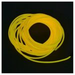 Inkach Led Wire Tube Rope Lighting Flexible Neon Glow Car Party Decor Light with 12V Controller (Yellow)