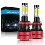LED headlight Bulbs – H11 (H8, H9) All-in-one LED Headlights Conversion Kit-72W 16000 LM 6500K Cool White COB Chips Waterproof IP67 Car Headlights – 2 Year Warranty