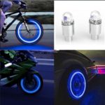 MChoice Auto accessories Bike Supplies Neon Blue Strobe LED Tire Valve Caps (Blue)