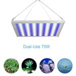 TOPLANET Led Grow Light 75w Plant Growing Lamps Aquarium LED Blue/White Light for Indoor Greenhouse Grow Tent Hydroponic Veg Germination Growth Fish Tank Lighting Decoration