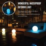 Solar Ball Lights Outdoor Color Changing LED Floating Pool Lights Waterproof Globe Lamps with Remote Control for Garden Pool Patio Party Decoration (8-Inch Ball)