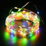 dephen LED Solar String Lights, 120 LED Copper Wire Starry Lights, 20ft Fairy Christmas Decor Rope, Solar Outdoor Lighting for Garden Wedding Home Patio Camping Decoration(Multicolor)