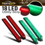 Partsam 8″ Boat LED Bow Lighting Red&Green Navigation Light Marine Led Utility Strip Bar