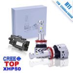 TZ Autoparts H11 LED Headlight Bulbs Conversion Kit -H8 H9 H11 72W CREE XHP50 6000lm 6K Cool White,2 Yr Warranty