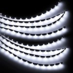Zento Deals 30cm White LED Car Flexible Waterproof Light Strips (Pack of 8)