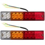 SGQCAR Trailer Light Bar, Red-Amber-White 20 LED Tail/Turn Signal/Reverse DC12V Tail Light Bars for Trucks, Trailer, RV Camper