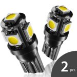 Marsauto T10 168 194 2825 LED Light Bulbs Super Bright 5SMD Exterior License Plate Lights Lamp, Car Interior Courtesy Dome Lights Map White 2-Pack