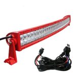 LED Light Bar YITAMOTOR 52 Inch Curved Red Light Bar Offroad Lights with Wiring Harness for Truck, SUV, ATV, UTE, 4X4, Jeep, 300w – 27,000 Lumens, 3 Year Warranty