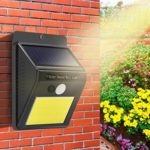 SHJNHAN 48 LED Solar Wall Light, Powered Motion Sensor Outdoor Garden Security Lamp