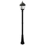 Gama Sonic Imperial Bulb Solar Outdoor Lamp Post GS-97B-S – Black Finish