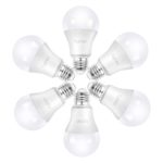Aglaia LED Light Bulb E26 11W, 950Lumen, A19 with 3000K Nature White, 75 Watt Equivalent and 220 Degree Beam Angle (6 pack)