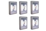 Promier LED Wireless Light Switch, Under Cabinet, RV, Kitchen, Night Light, Counter, or Boat Lighting, 5-Pack, Battery-Operated
