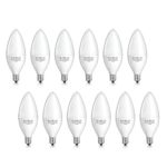 Shine HAI E12 Candelabra LED Light Bulbs, 4W(40W Equivalent), 4000K Netural White B11 LED Candelabra Base, Non-Dimmable, 12 Pack