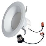 GE Lighting 95394 LED 10-watt 700-Lumen Dimmable 6-Inch Recessed Indoor Flood Downlight with Medium Base and Trim Ring