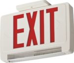 Lithonia Lighting ECBR LED M6 LED Exit and Emergency Light Bar Combo Fixture with Back Up Battery, Red Letters