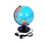 World Globe Map Lamp Table Desk Lamp LED Night Light Illuminated for Kids Teachers with Stand Educational Interactive Astronomy Geographic Map Energy-Saving LED Earth Lighting Ø25cm/9.84inch