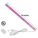 Hgrope 14W Grow Light Bar, 28 LEDs Indoor Plant Lamp Includes UV & IR Bulbs for Indoor Greenhouse Plants and Hydroponics(16″ Length) … (14W Grow Light)
