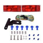 CZC AUTO 12V Low Profile Rectangular Trailer Light Kit Tail Stop Turn Running Lights for Trailer Truck RV