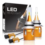 9006 LED Headlight Bulbs Autofeel 8000LM Super Bright Car Exterior White Light Built-in Driver Lamp All-in-One Conversion Bulb Kit with Cool White Lights – 1 Year Warranty
