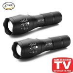 CETIM Ultra-Bright 1000 Lumen LED Tactical Flashlight 2 Pack – 5 Modes, Water Resistant, Zoomable Handheld Light, Perfect for Camping, Outdoor, Emergency, or Gift-Giving