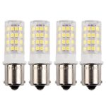 HGHC BA15S 12V led AC/DC 1156 1141 S8 SC Single Contact Base 5 Watt Cool White 6000K For Boat, RV, Auto Car, Outdoor Landscape Lighting etc (Pack of 4)