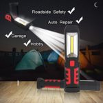 Kanzd Cob+LED Rechargeable Work Light Magnet Flashlight With Hook Folding Torch Lamp (Black)