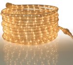 Tupkee Rope Light Clear Indoor Outdoor use, 24 Feet (7.3 m) – 10MM Diameter – 288 Clear Incandescent Long Life Bulbs Rope Lights