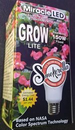 Smokerolla Easy Grow Lights Powered by Miracle LED Technology – 2 Absolute Daylight Max Flowering w/RED Spectrum Bulbs + 2 Hoods w/Clamp Fixtures