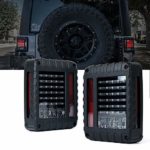 Xprite Defender Series Jeep Wrangler JK JKU Tail Lights, w/Turn Signal & Back Up Rear TailLights for 07-18 JEEP Wrangler, Clear Lens Taillights Assembly