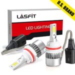 LASFIT 9004/HB1 LED Headlight Kits-Flip COB Chips-60W 7600LM 6000K-Dual Hi/Lo Beam Bulbs (Pack of 2)