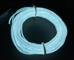 M.best 15 Feet LED Neon Light Glow Strobing Flexible EL Wire String Rope Tube Tape DC 12V Inverter Cigarette Lighter Driver Powered For Car (Without 6mm sewing edge, White)