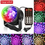 Alviller Party Lights, Led Disco Ball Lights DJ Light Mirror Ball Sound Activated Strobe Light 9 Modes Stage Par Karaoke Lights Lamp with Remote for Kids Birthday Christmas Dance Party Club Wedding