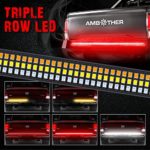 AMBOTHER 60” Triple LED Truck Tailgate Side Bed Light Bar Strip Sequential Amber Turn Signal Red/White Reverse Stop for Pickup SUV Jeeps RV Dodge Ram Toyota Chevy GMC Waterproof 504LEDs, 2yr Warranty