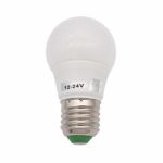 GRV E27 6-5730 SMD LED Globe Blub Lamp Light AC/DC 12V-24V 3Watt Thermal Plastic LED Bulb Warm White Pack of 6