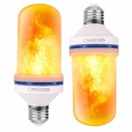 Omicoo LED Flame Effect Fire Light Bulbs E26 E27 4 Modes with Upside Down Effect Simulated Decorative Light Atmosphere Lighting Vintage Flaming (2 Pack)