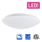 OSTWIN 11 inch Modern LED Flush Mount Ceiling Light Fixture for Any Room 20W (100W Replacement) 5000K (Daylight) Round Acrylic Shade White Finish Mushroom Shape ETL & Energy Star Listed