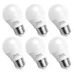 A15 LED Bulb 40Watts Incandescent Bulb Equivalent, Kakanuo G45 Medium Base E26 LED Light Bulbs, Warm White 2700K 400Lumens Non Dimmable Appliance Light Bulb for Home Lighting Decorative(6 Pack)