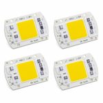 50W COB LED Chip, CANAGROW 4 Pack Full Spectrum LED Chip for Plant Grow Light (380nm-780nm / AC 110V / 3000K), Integrated Smart IC Driver