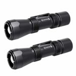 LED Flashlight [2 PACK], AUVON Bright Tactical Flashlights, High Lumens Torch with Power Saving Design and CREE LED (Waterproof, Zoomable, Ultra Compact) for Kids, Men, EDC, Emergency