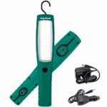 AmeriLuck Commercial Grade LED Work Light, Cordless 13″ Professional Handheld, 5,000mAh Rechargeable Portable Lamp Flashlight w/Hanging Hooks, Magnets, 60 LED Diodes Super Bright 1000+Lumens, 3 Modes