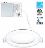 LED FANTASY 4-Inch 9W 120V Recessed Ultra Thin Ceiling LED Panel Downlight Light Dimmable Retrofit Slim Wafer IC Rated ETL Energy Star 750 Lumens 5000K (Daylight)