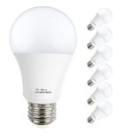 KINDEEP A19 LED Bulb, E26 Base Light Bulb 9W (60W Equivalent), Non-Dimmable, 900 Lumens, 270° Beam Angle, 3000K Warm White, 6 Packs