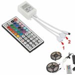 RGB Light Strip Remote Controller, 2-in-1 SUPERNIGHT 4 Pin Dimming Dimmer Brightness Flash Mode Control Options for LED Tape Light,12V DC LEDs Rope Lighting