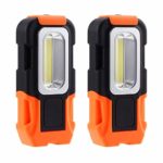 2 Pack Portable LED Work Light, 200lm Brilliantly Bright Multi-use COB Flashlight, Magnetic Base & Hanging Hook, 16ft Irradiate Distance, 120° Beam Angle Flood Light, for Blackout, Car Repairing