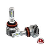 XSPEED JDM LITE H11 (H8, H9, H16) X8 Series 9600 Lumens Extremely Bright XTC Chips LED Headlight Bulbs Aluminum Body Conversion Kit All in One Xenon White 6000k 2 Yr Warranty (2018 Version)