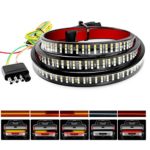 Nilight TR-03 60″ Triple 504 LEDs Truck Tailgate Side Bed Light Bar Strip Sequential Amber Brake Running Turn Signal Red/White Reverse