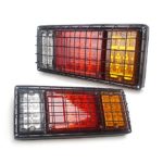 2PCS 40 LED Truck Trailer Tail Lights Bar Kit 12V Turn Signal running Light with Iron Net Protection and 5-WIRE Connection