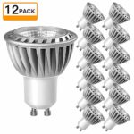 SHINE HAI GU10 Led Light bulbs 50W Equivalent, 100% Aluminum Reflector 5000K Daylight White, 40 Degree Beam Angle, CRI>85, Non-Dimmable, Pack of 12