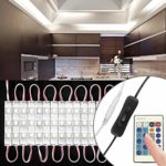 Litake Under Cabinet Lights, Full Set 10ft 60 LEDs 6000K Daylight White, Waterproof Closet Kitchen Counter LED Light with Hand Swtich and Remote Control