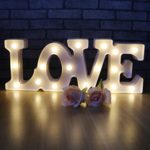 LED Letters Light LOVE Night Lights – Romantic LED Marquee Sign Wall Lights For Home Decor Battery Operated & USB Powered for Living Room,Bedroom,Party,Christmas Wedding Birthday Gift